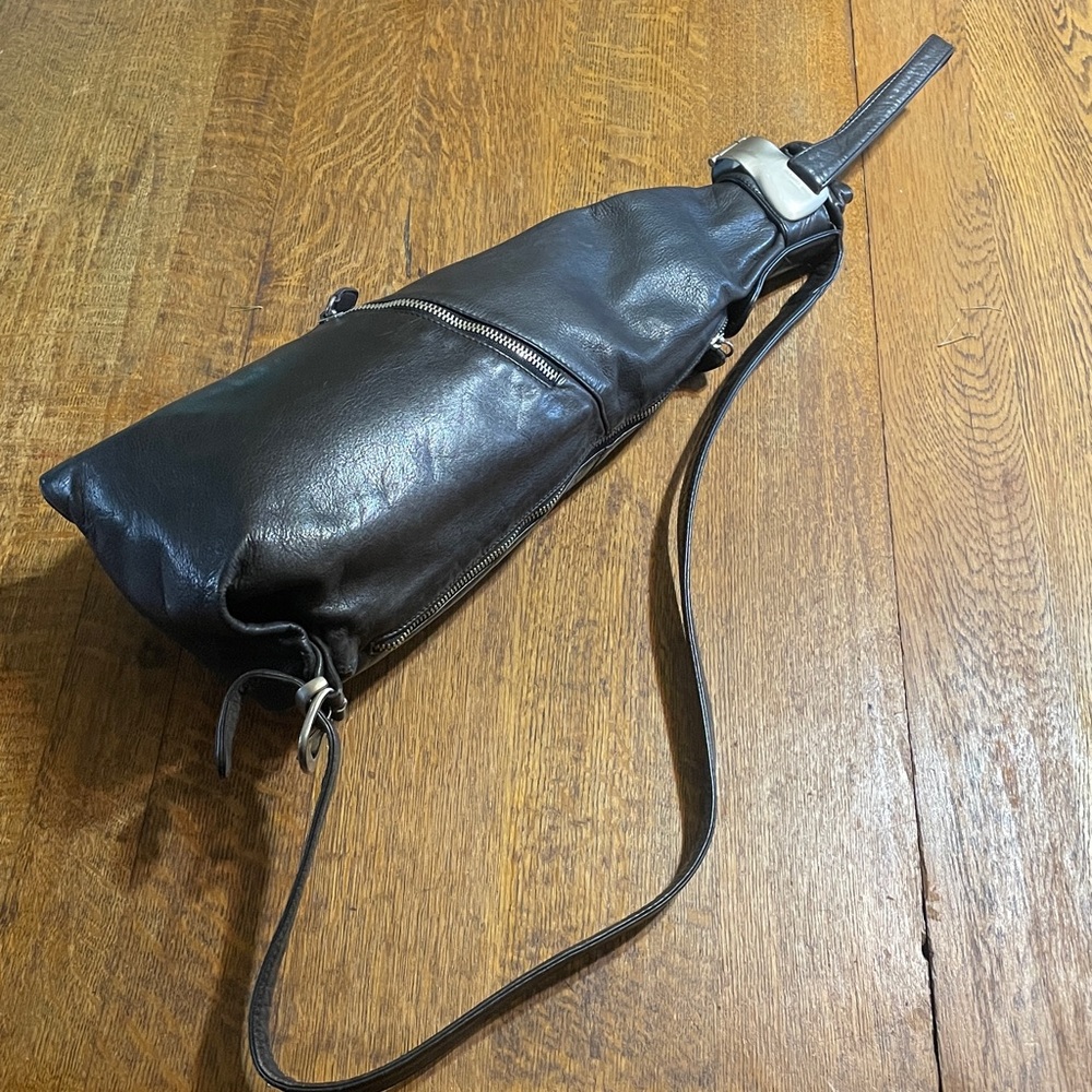 Renato Angi Black Leather Men's Bag